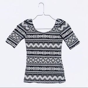 H&M Aztec-patterned Top, XS